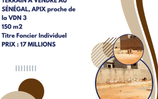 TERRAIN À VENDRE APIX PROCHE DE LA VDN 3